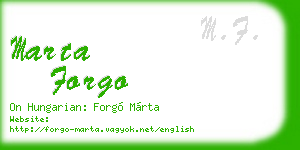 marta forgo business card